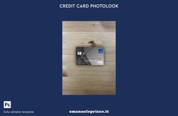 modello frontale photolook con carta platino per visto bancario USA Indiana Cent